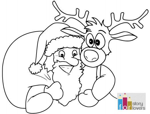 Dibujos para niños y niñas de Papa Noel