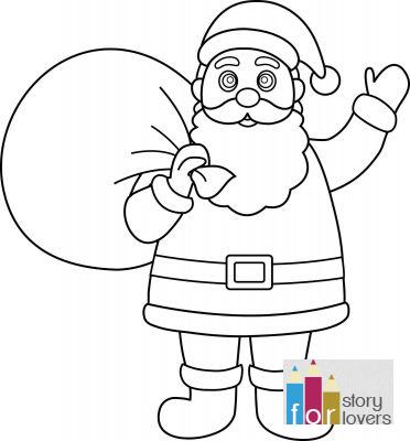 Dibujos para niños y niñas de Papa Noel