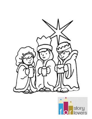 Dibujos para niños y niñas de Reyes Magos