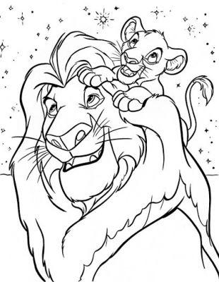 Dibujos para niños y niñas del Rey León