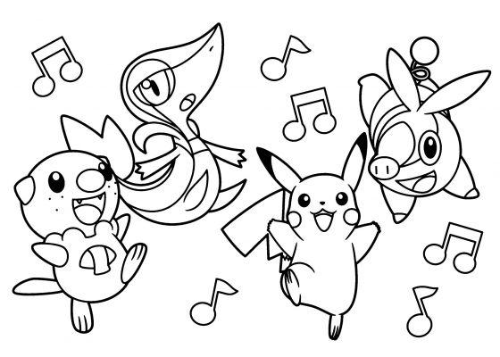 Dibujos para niños  y niñas de Pikachu