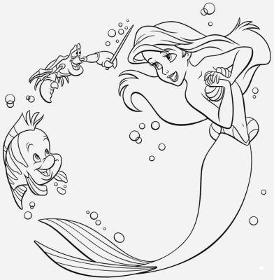 Dibujos para niños y niñas de la Sirenita